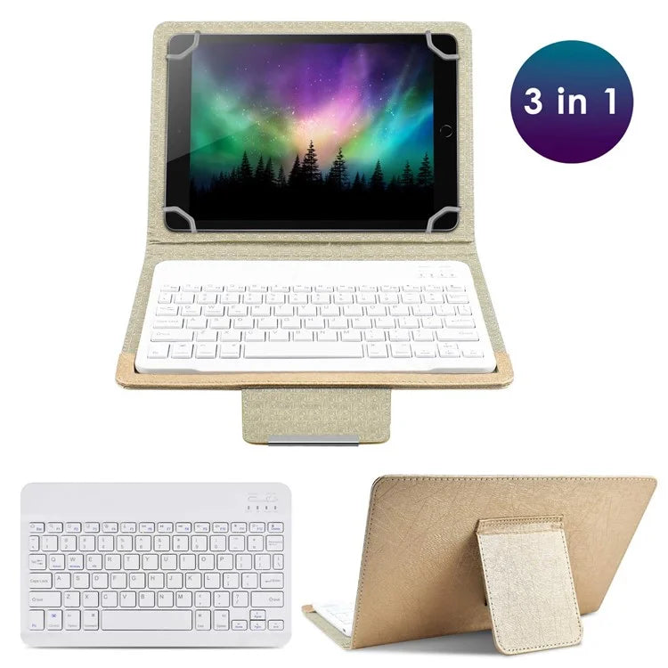 TY-3302 Universal Bluetooth Keyboards Leather Case Stand for 9 -10.9 inch Tablet