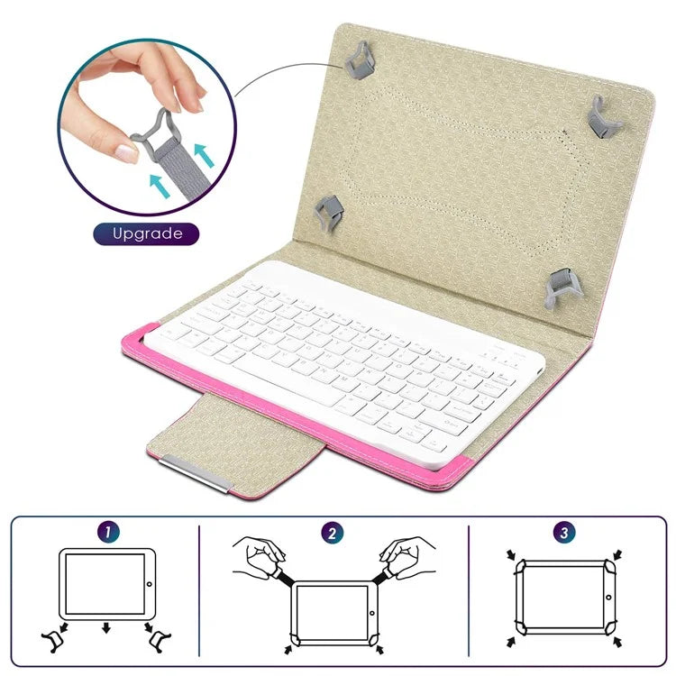 TY-3302 Universal Bluetooth Keyboards Leather Case Stand for 9 -10.9 inch Tablet