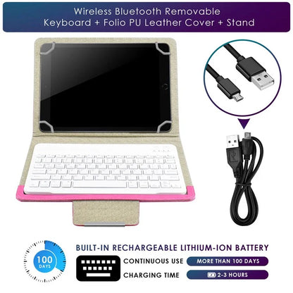 TY-3302 Universal Bluetooth Keyboards Leather Case Stand for 9 -10.9 inch Tablet