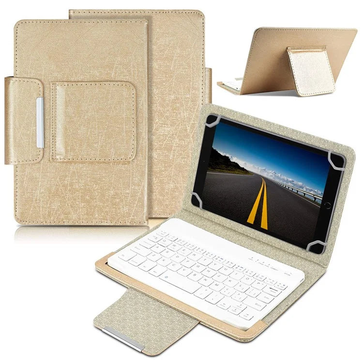 TY-3309 3 in1 Bluetooth Keyboards Tablet Leather Case Stand Cover for 7-8 inch Tablet