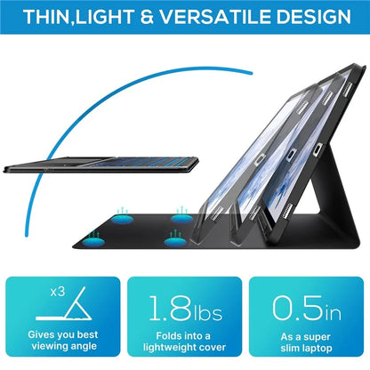 SK-780D For Samsung Galaxy Tab S8+ / S7 FE / S7+ Backlit Touchpad Bluetooth Keyboard with Protective Tablet Case