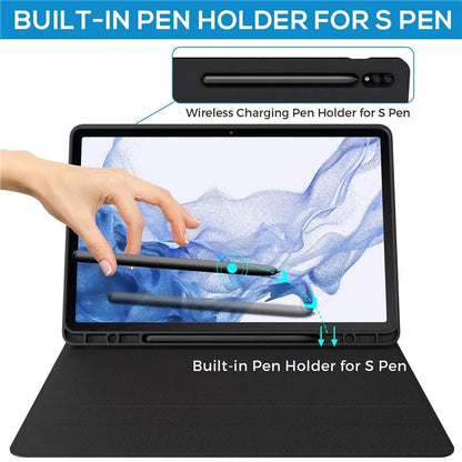 SK-780D For Samsung Galaxy Tab S8+ / S7 FE / S7+ Backlit Touchpad Bluetooth Keyboard with Protective Tablet Case