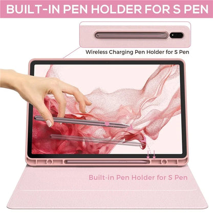 SK-780D For Samsung Galaxy Tab S8+ / S7 FE / S7+ Backlit Touchpad Bluetooth Keyboard with Protective Tablet Case