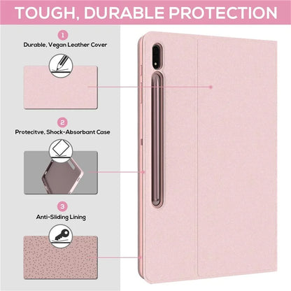 SK-780D For Samsung Galaxy Tab S8+ / S7 FE / S7+ Backlit Touchpad Bluetooth Keyboard with Protective Tablet Case