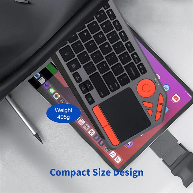 BK9801T Dual-Mode Keyboard Bluetooth 2.4G Wireless Keyboard with Touchpad for Computer, Tablet