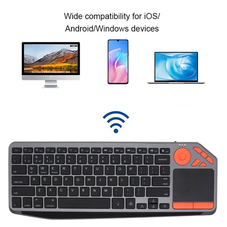 BK9801T Dual-Mode Keyboard Bluetooth 2.4G Wireless Keyboard with Touchpad for Computer, Tablet