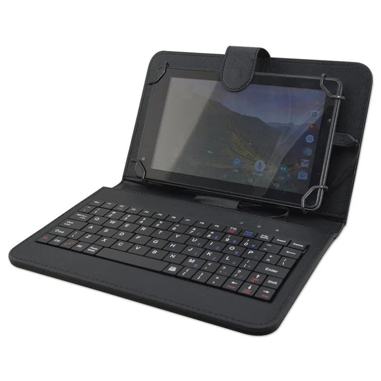Bluetooth Keyboard Protective Case for 7-8.3 Inch Android Tablets Wireless Keyboard Case with Micro USB + USB Type-C Interface