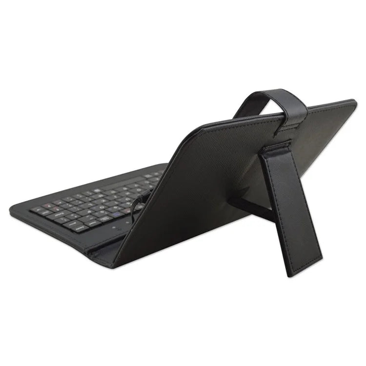 Bluetooth Keyboard Protective Case for 7-8.3 Inch Android Tablets Wireless Keyboard Case with Micro USB + USB Type-C Interface