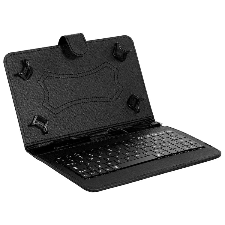 Bluetooth Keyboard Protective Case for 7-8.3 Inch Android Tablets Wireless Keyboard Case with Micro USB + USB Type-C Interface