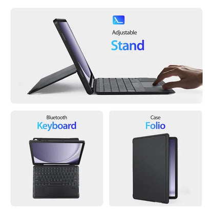 DUX DUCIS For Samsung Galaxy Tab A9+ PU Leather Case + Magnetic Detachable Keyboard with Pencil Holder