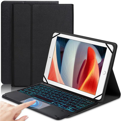 TY3316D Universal Bluetooth Keyboard Case for 9" to 11" Tablets (with Touchpad, Backlit)