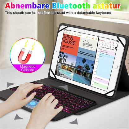 TY3316D Universal Bluetooth Keyboard Case for 9" to 11" Tablets (with Touchpad, Backlit)