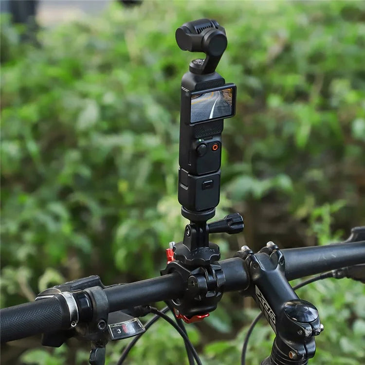 SUNNYLIFE ZJ758 DJI Action 4 / GoPro 12 Bike Mount 360-Degree Rotation Handlebar Camera Holder