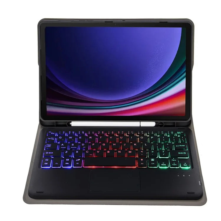 A710B-AS For Samsung Galaxy Tab S9 FE X510 / X516 Touchpad Backlit Bluetooth Keyboard Tablet Case