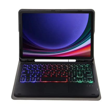 A710B-AS For Samsung Galaxy Tab S9 FE X510 / X516 Touchpad Backlit Bluetooth Keyboard Tablet Case