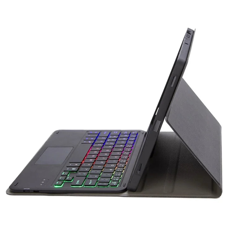 A710B-AS For Samsung Galaxy Tab S9 FE X510 / X516 Touchpad Backlit Bluetooth Keyboard Tablet Case