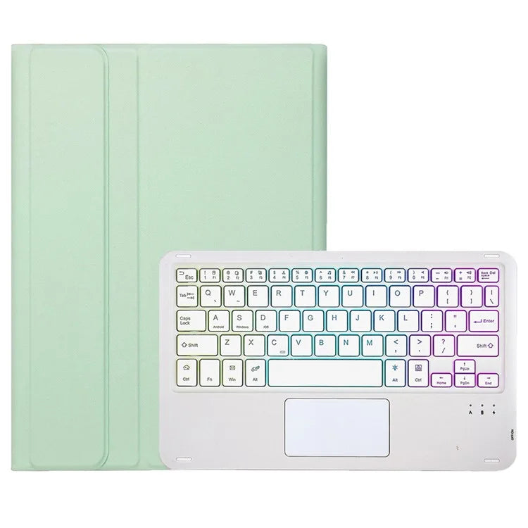 A710B-AS For Samsung Galaxy Tab S9 FE X510 / X516 Touchpad Backlit Bluetooth Keyboard Tablet Case