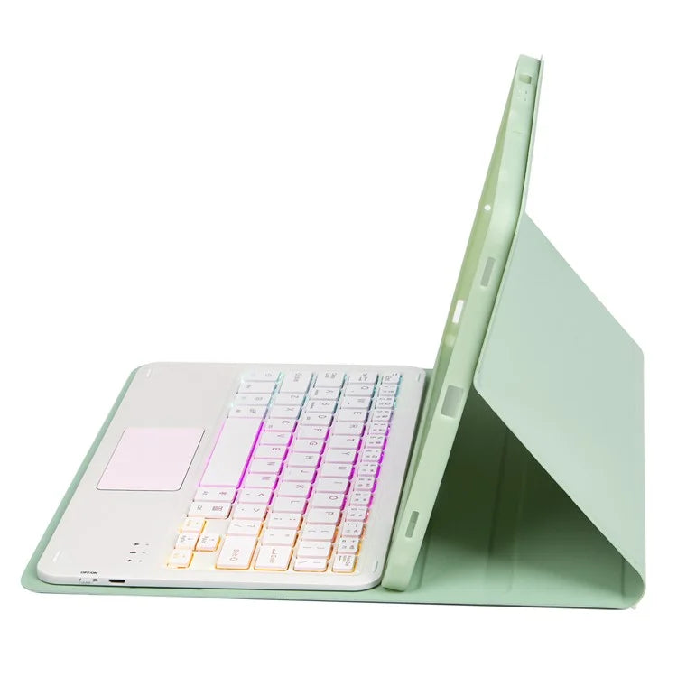A710B-AS For Samsung Galaxy Tab S9 FE X510 / X516 Touchpad Backlit Bluetooth Keyboard Tablet Case