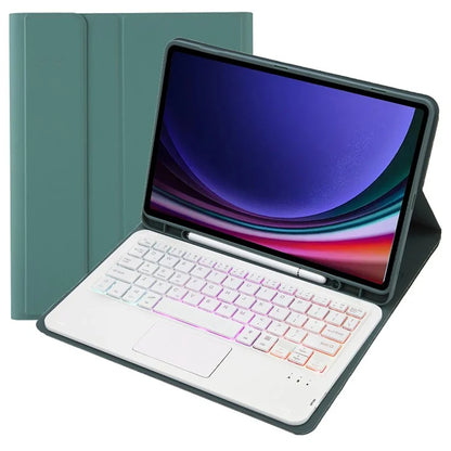 A710B-AS For Samsung Galaxy Tab S9 FE X510 / X516 Touchpad Backlit Bluetooth Keyboard Tablet Case