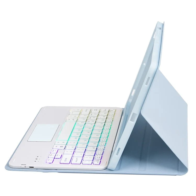 A710B-AS For Samsung Galaxy Tab S9 FE X510 / X516 Touchpad Backlit Bluetooth Keyboard Tablet Case