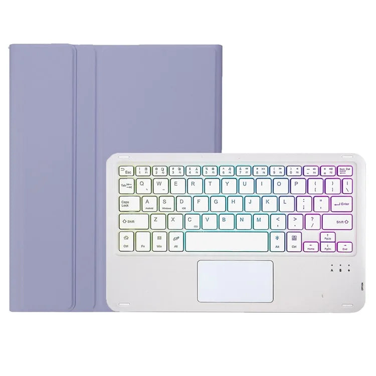 A710B-AS For Samsung Galaxy Tab S9 FE X510 / X516 Touchpad Backlit Bluetooth Keyboard Tablet Case