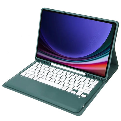 A810B For Samsung Galaxy Tab S9 FE+ 12.4" X610 / X616 Detachable Bluetooth Keyboard Case Pencil Slot Tablet Case