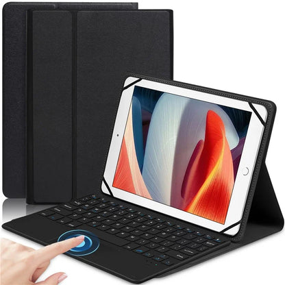TY3316 Universal 9-11 inch Tablet Protective Cover Touchpad Bluetooth Keyboard Leather Stand Case