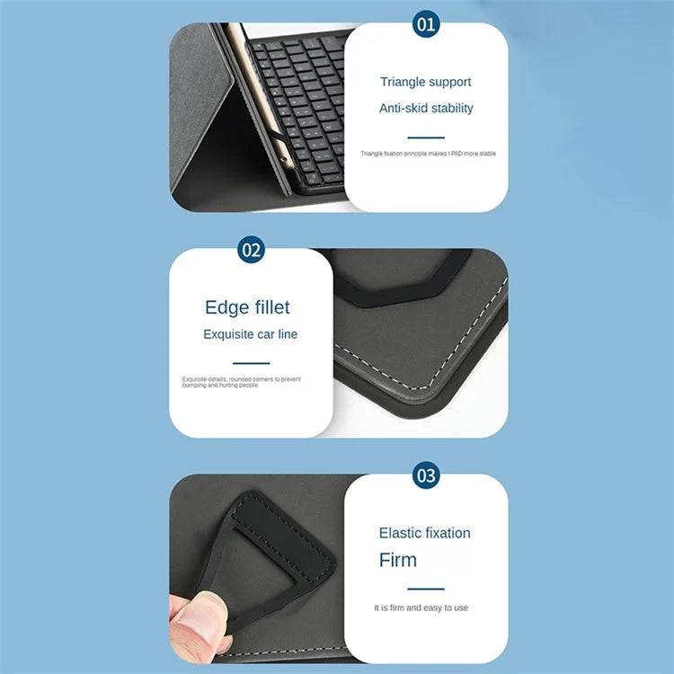 TY3316 Universal 9-11 inch Tablet Protective Cover Touchpad Bluetooth Keyboard Leather Stand Case