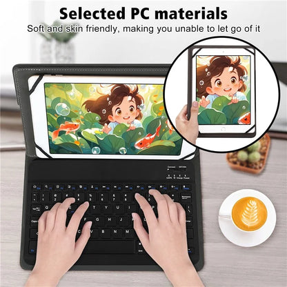 TY3316 Universal 9-11 inch Tablet Protective Cover Bluetooth Keyboard PU Leather Stand Case