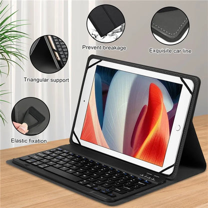 TY3316 Universal 9-11 inch Tablet Protective Cover Bluetooth Keyboard PU Leather Stand Case