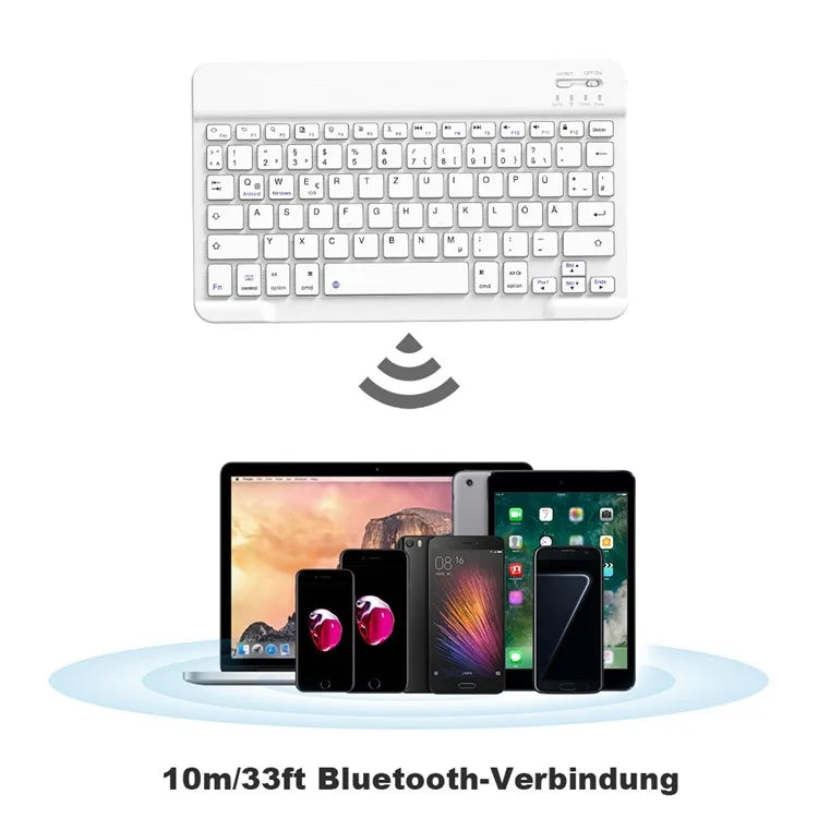 SK-030 German Universal 78-key Bluetooth Keyboard for Tablet / Mobile Phone