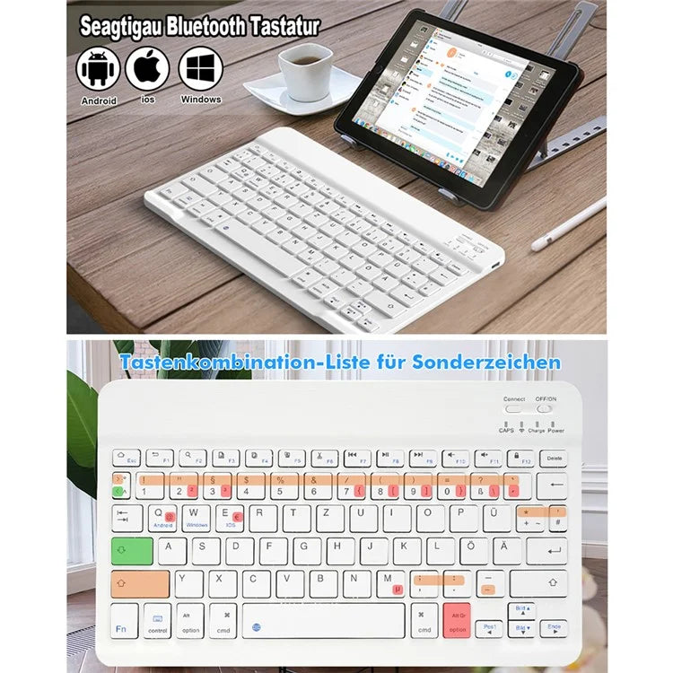 SK-030 German Universal 78-key Bluetooth Keyboard for Tablet / Mobile Phone