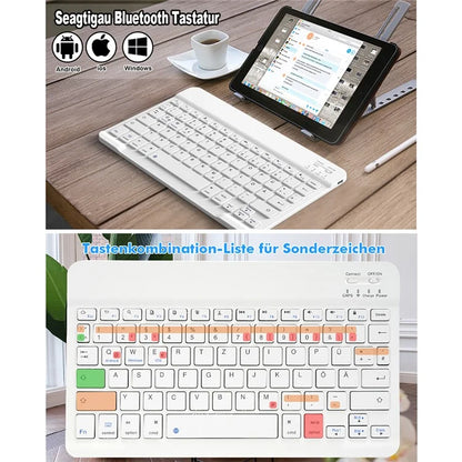 SK-030 German Universal 78-key Bluetooth Keyboard for Tablet / Mobile Phone
