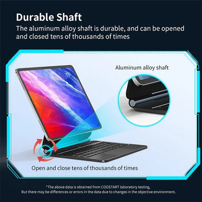 COOSTART For iPad Pro 11-inch (2018) / (2020) / (2021) / (2022) / iPad Air (2020) / (2022) Photovoltaic New Energy Bluetooth Keyboard Stand Cover