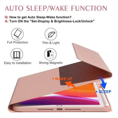 For iPad 10.2 (2021) / (2019) / (2020) / iPad Pro 10.5-inch (2017) / Air 10.5 inch (2019) Backlit Bluetooth Keyboard Tablet Case