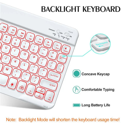 For iPad 10.2 (2021) / (2019) / (2020) / iPad Pro 10.5-inch (2017) / Air 10.5 inch (2019) Backlit Bluetooth Keyboard Tablet Case