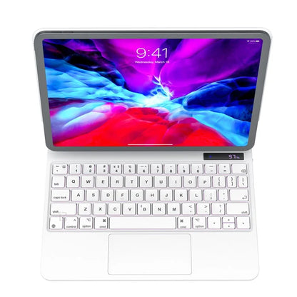 BENWIS ID-MKB For iPad 10.9 (2022) Magnetic Suspension Keyboard Leather Tablet Stand Case