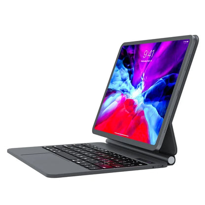 BENWIS ID-MKB For iPad 10.9 (2022) Magnetic Suspension Keyboard Leather Tablet Stand Case