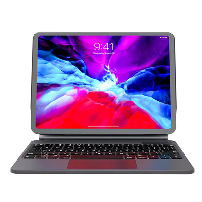 BENWIS ID-MKB For iPad 10.9 (2022) Magnetic Suspension Keyboard Leather Tablet Stand Case