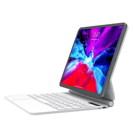 BENWIS ID-MKB For iPad Pro 12.9 (2022) / (2021)(2020)(2018) Magnetic Suspension Leather Tablet Stand Case Bluetooth Keyboard