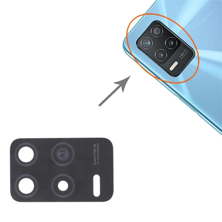 For Realme 8 5G RMX3241 Rear Back Camera Lens Cover Replacement Part (without Logo)