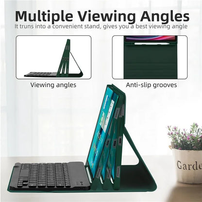 SD-X710 For Samsung Galaxy Tab S7 / S8 / S9 / S9 FE 11 inch PU Tablet Case Backlit Bluetooth Keyboard