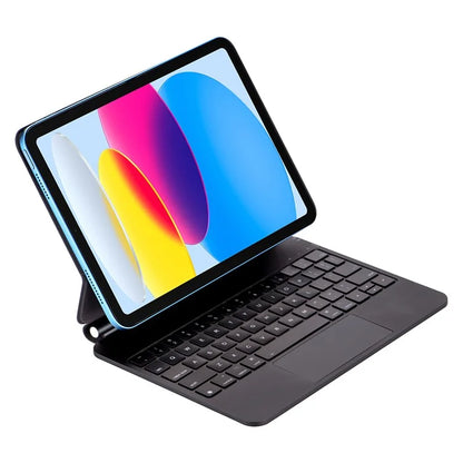 X8 For iPad 10.9 (2022) Magnetic Leather Tablet Case Bluetooth Keyboard with Touchpad