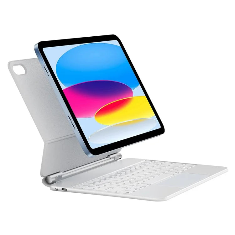 X8 For iPad 10.9 (2022) Magnetic Leather Tablet Case Bluetooth Keyboard with Touchpad