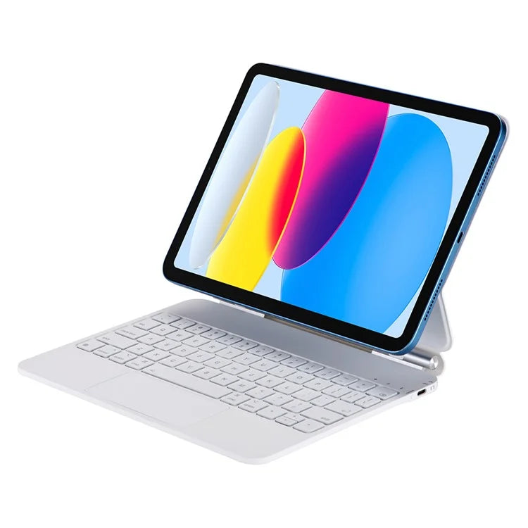 X8 For iPad 10.9 (2022) Magnetic Leather Tablet Case Bluetooth Keyboard with Touchpad