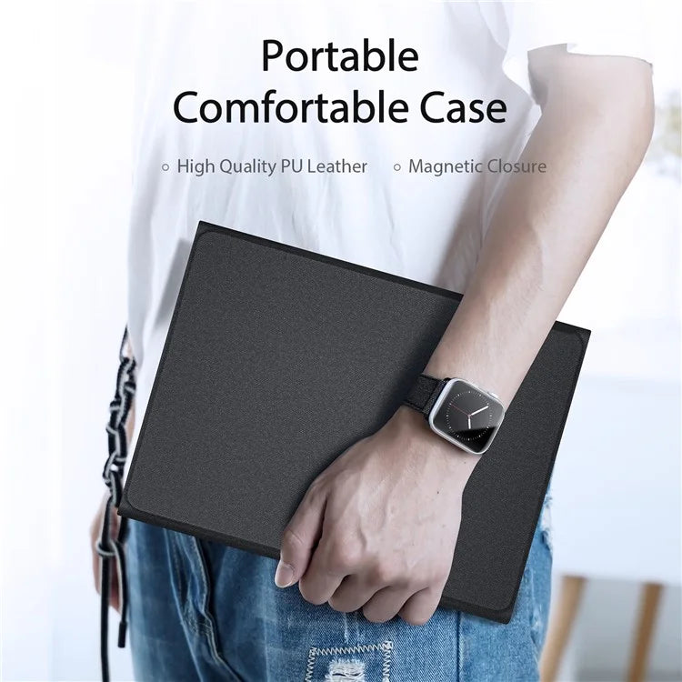 DUX DUCIS For iPad Pro 13 (2024) Bluetooth Keyboard + Anti-Drop PU Leather Tablet Case