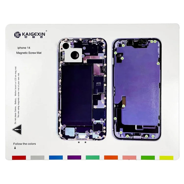 Magnetic Screw Mat for iPhone 14 Work Pad Phone Repairing Tool Mat