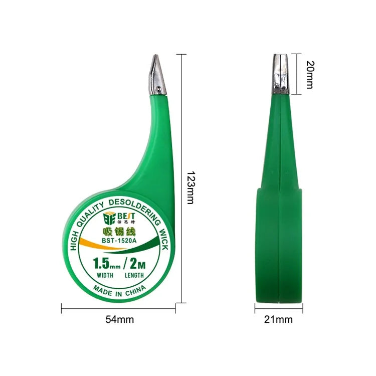BEST Wick Remover Tin Anti-Hot Desoldering Wick Wire Removal Line Repair Tool
