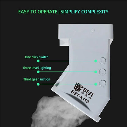 BEST BST-X110 Microscope LED Lighting Smoker Repair Work Exhaust Fan