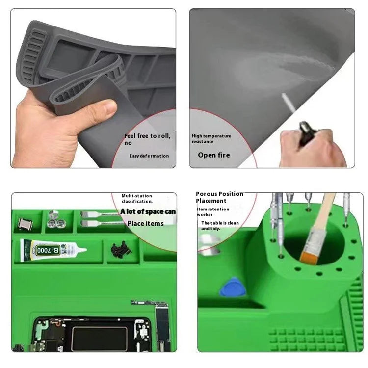 BEST S-190 30x40cm High-Temperature Resistant Silicone Repair Work Mat